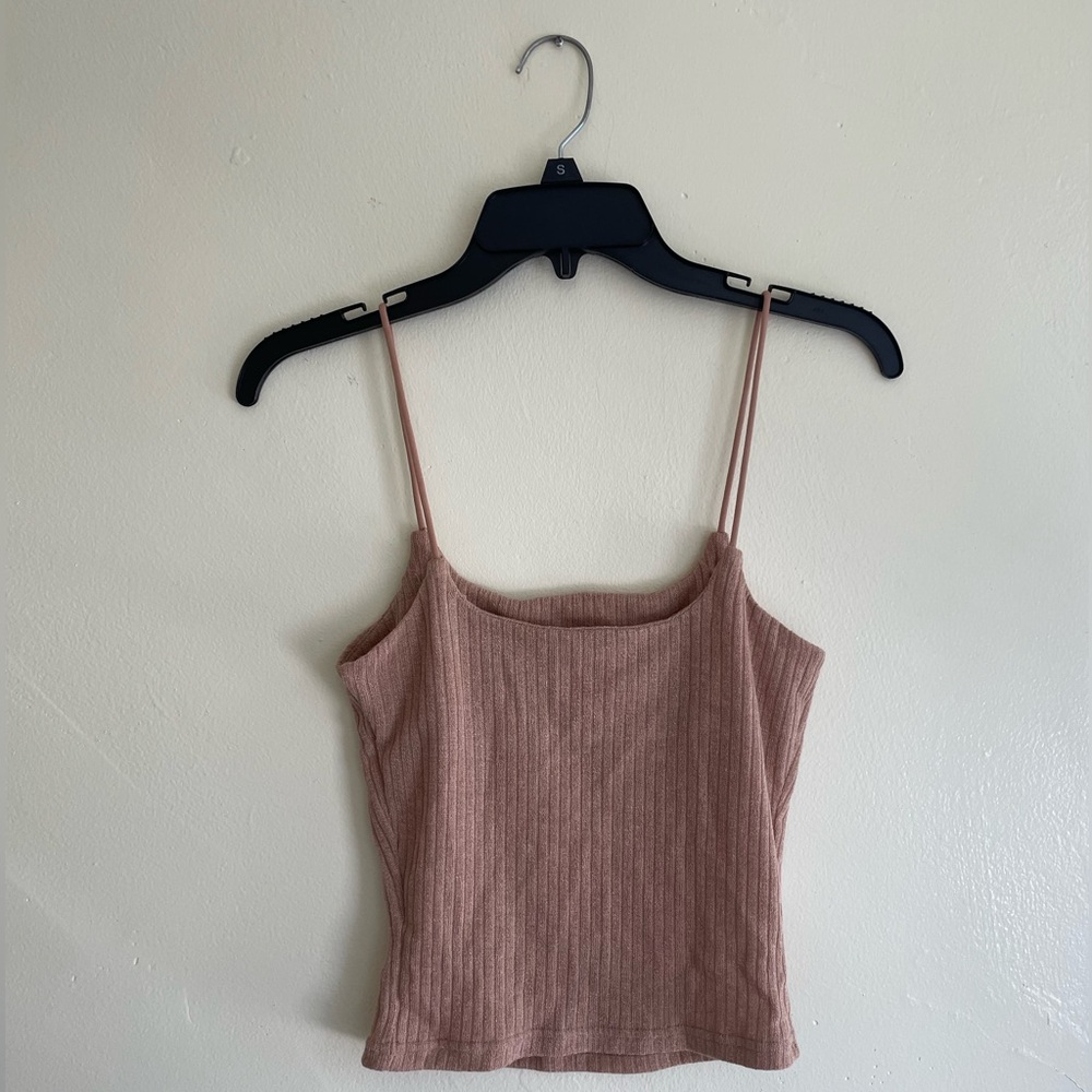 SHEIN Tan Ribbed Tank Top - Picture 6 of 7